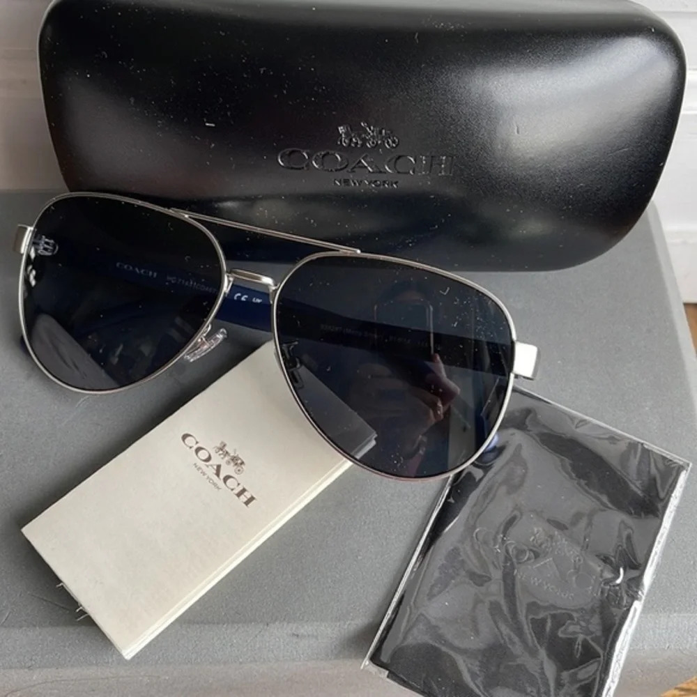 NWT Coach Aviator Sunglasses New w Tag & Case - Picture 12 of 12